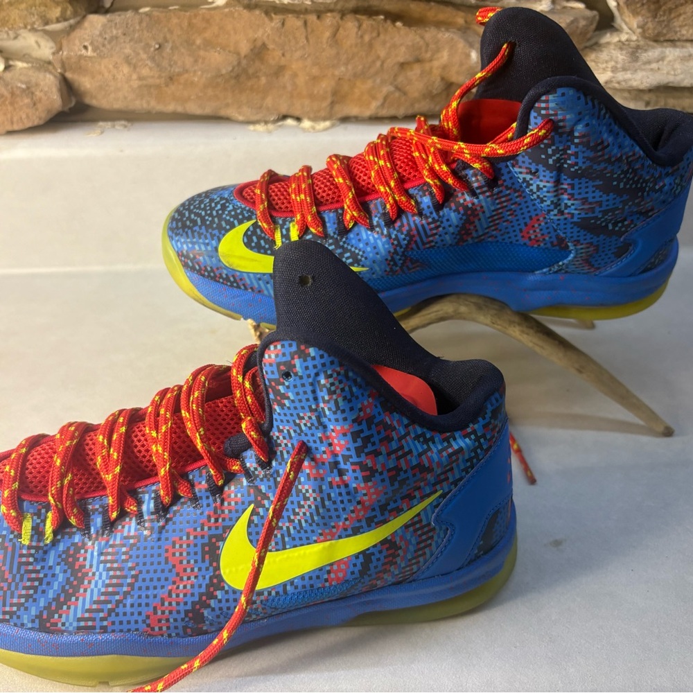 Nike Kids Blue and Yellow Sneakers